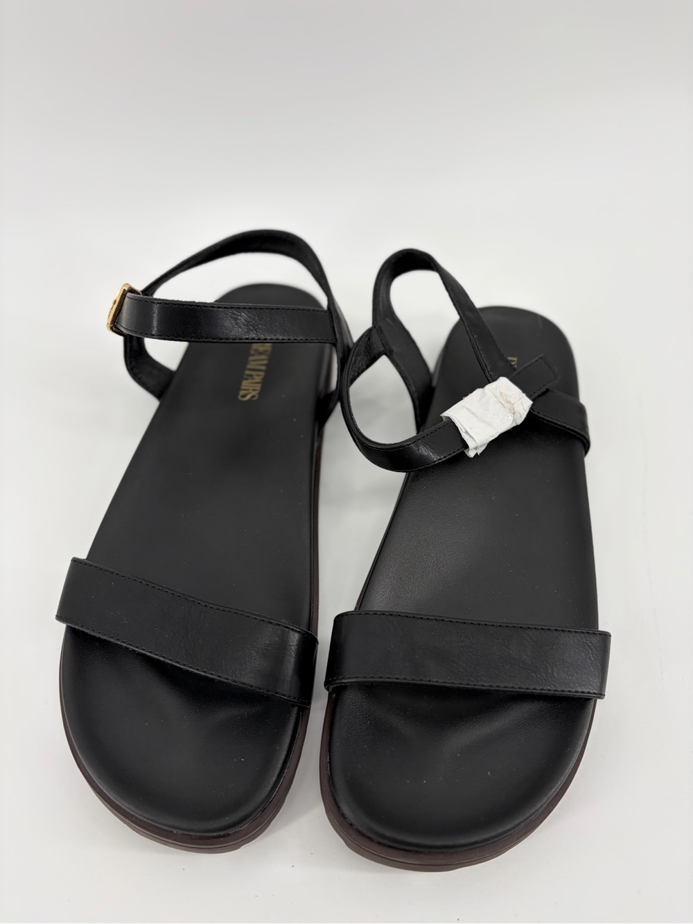 Dream Pairs Arch Support Flat Sandal Black Women's 9 Minimalist Summer NWOT